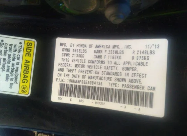 Photo 8 VIN: 19UUA8F56EA004136 - ACURA TL 