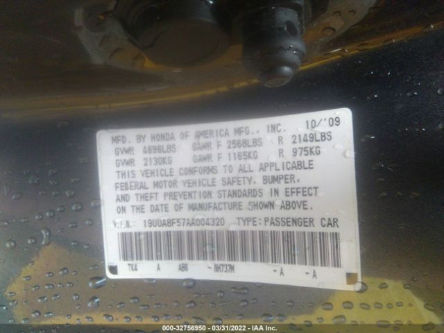 Photo 8 VIN: 19UUA8F57AA004320 - ACURA TL 