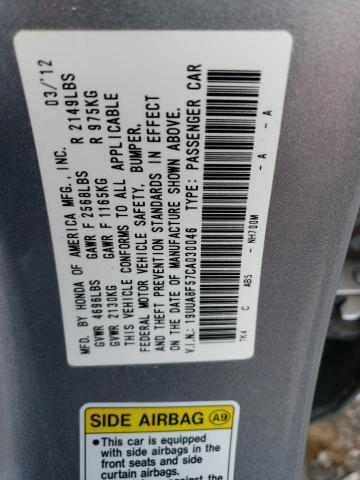 Photo 12 VIN: 19UUA8F57CA030046 - ACURA TL 