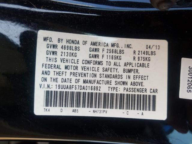 Photo 9 VIN: 19UUA8F57DA016892 - ACURA TL TECH 