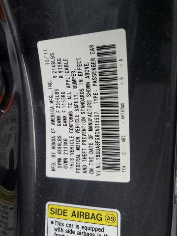 Photo 12 VIN: 19UUA8F58CA015507 - ACURA TL 