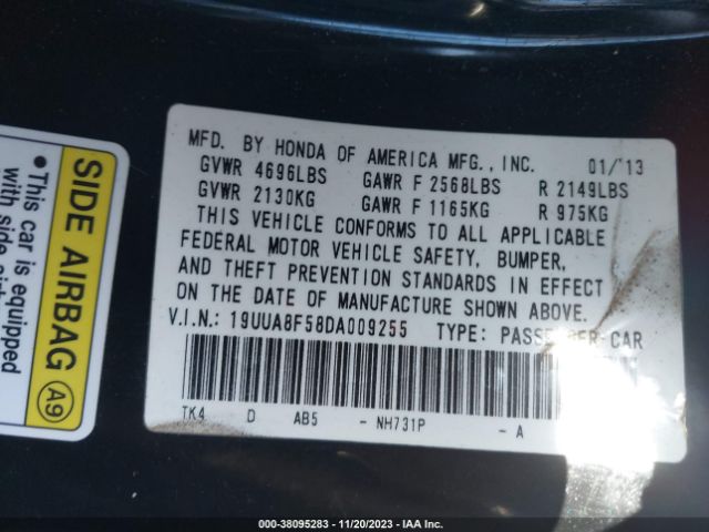 Photo 8 VIN: 19UUA8F58DA009255 - ACURA TL 