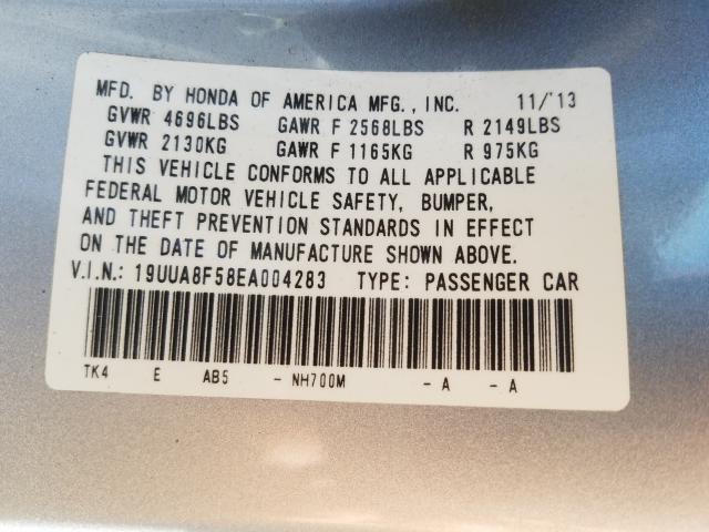 Photo 9 VIN: 19UUA8F58EA004283 - ACURA TL TECH 