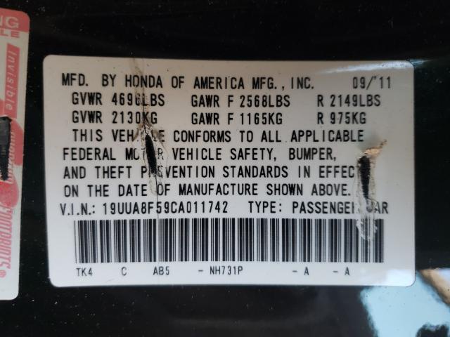 Photo 9 VIN: 19UUA8F59CA011742 - ACURA TL 