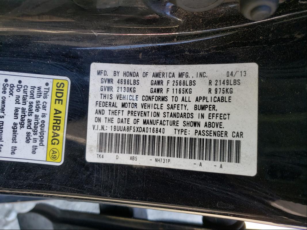 Photo 9 VIN: 19UUA8F5XDA016840 - ACURA TL TECH 