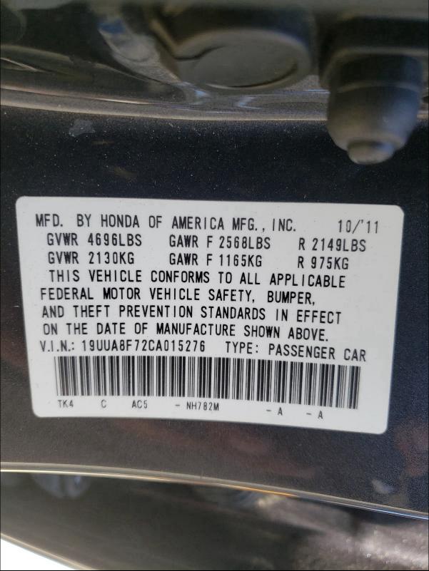 Photo 9 VIN: 19UUA8F72CA015276 - ACURA TL 