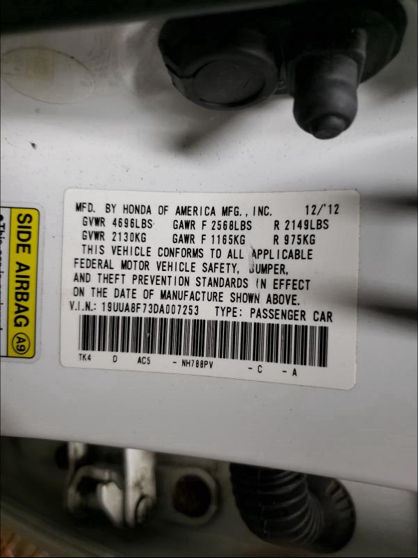 Photo 9 VIN: 19UUA8F73DA007253 - ACURA TL ADVANCE 