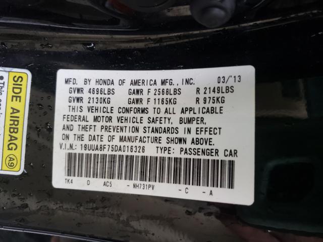 Photo 9 VIN: 19UUA8F75DA016326 - ACURA TL ADVANCE 