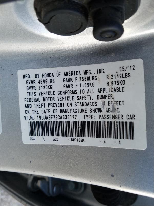 Photo 9 VIN: 19UUA8F78CA035192 - ACURA TL 