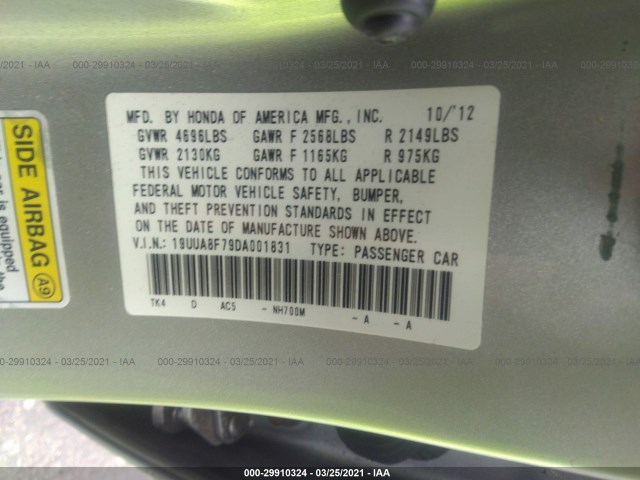 Photo 8 VIN: 19UUA8F79DA001831 - ACURA TL 