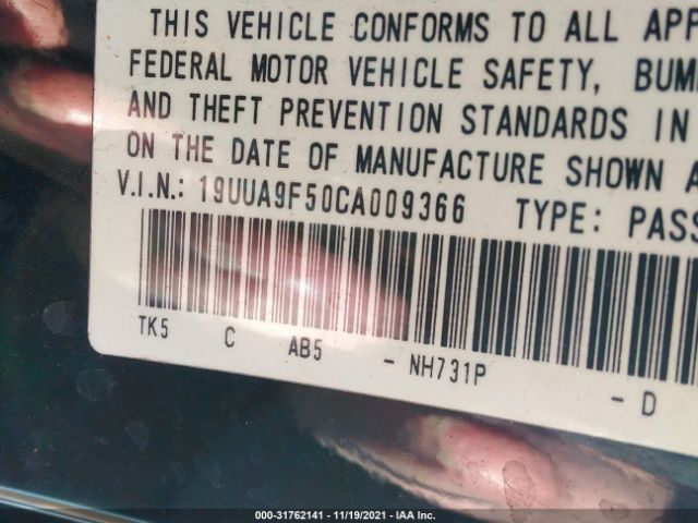 Photo 8 VIN: 19UUA9F50CA009366 - ACURA TL 