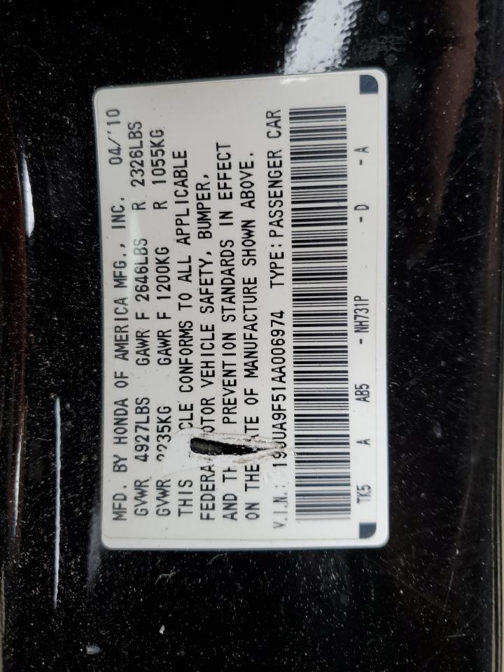 Photo 11 VIN: 19UUA9F51AA006974 - ACURA TL 