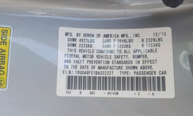 Photo 9 VIN: 19UUA9F51BA002327 - ACURA TL 