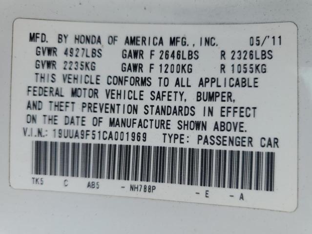 Photo 12 VIN: 19UUA9F51CA001969 - ACURA TL 