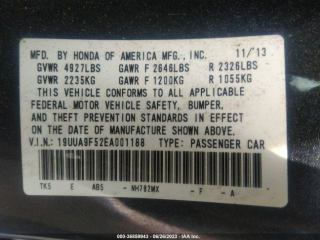 Photo 8 VIN: 19UUA9F52EA001188 - ACURA TL 