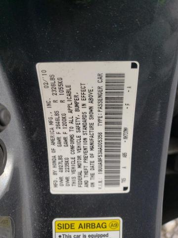 Photo 12 VIN: 19UUA9F53AA005356 - ACURA TL 