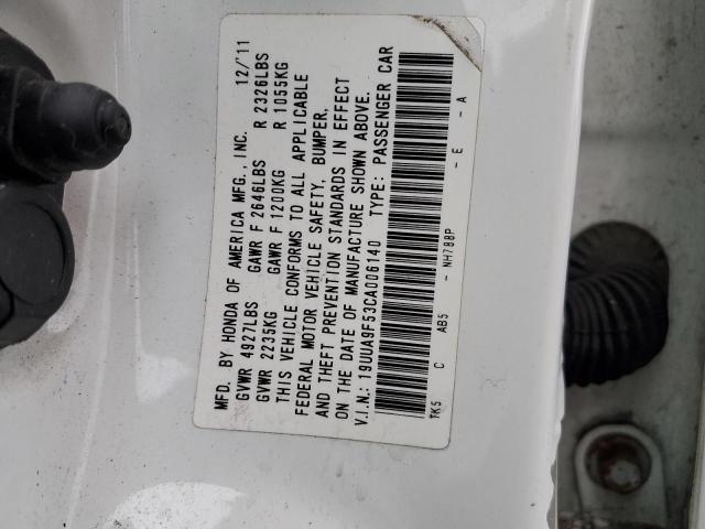 Photo 12 VIN: 19UUA9F53CA006140 - ACURA TL 