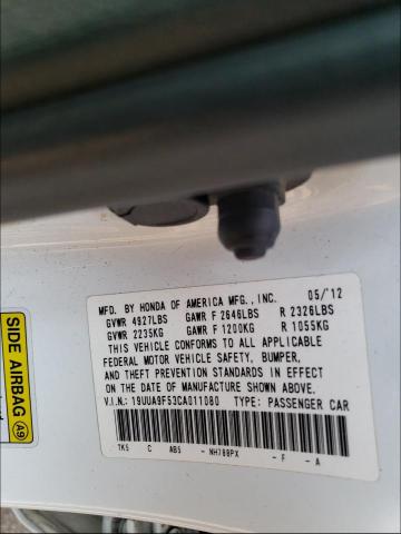 Photo 9 VIN: 19UUA9F53CA011080 - ACURA TL 