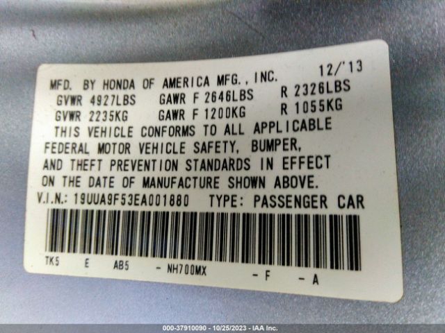 Photo 8 VIN: 19UUA9F53EA001880 - ACURA TL 