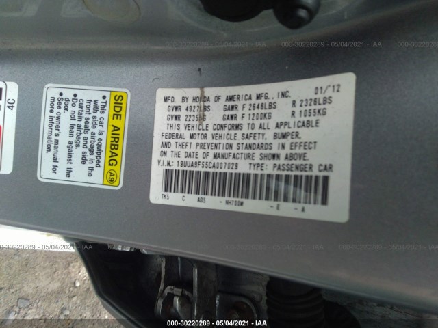 Photo 8 VIN: 19UUA9F55CA007029 - ACURA TL 