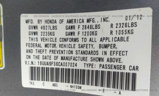 Photo 8 VIN: 19UUA9F56CA007024 - ACURA TL 