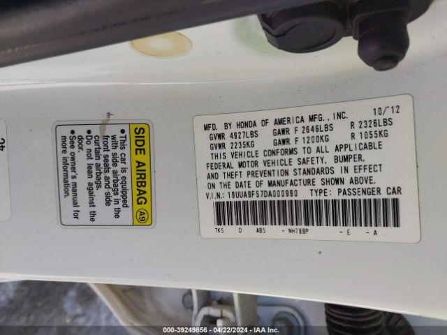 Photo 8 VIN: 19UUA9F57DA000990 - ACURA TL 