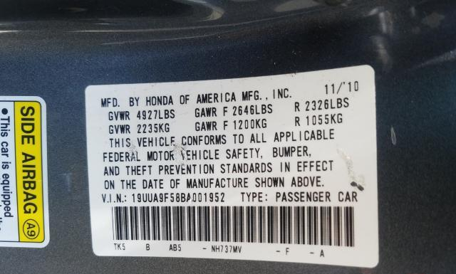 Photo 9 VIN: 19UUA9F58BA001952 - ACURA TL 