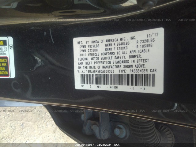 Photo 8 VIN: 19UUA9F58DA000352 - ACURA TL 