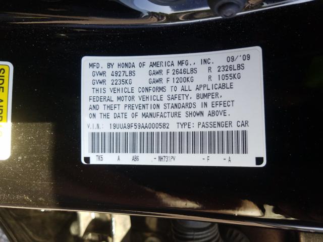 Photo 9 VIN: 19UUA9F59AA000582 - ACURA TL 