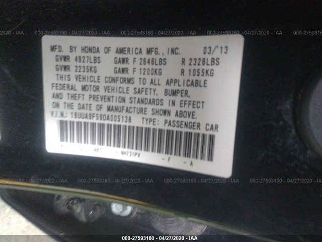 Photo 8 VIN: 19UUA9F59DA005138 - ACURA TL 