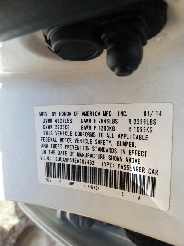 Photo 9 VIN: 19UUA9F59EA002483 - ACURA TL TECH 