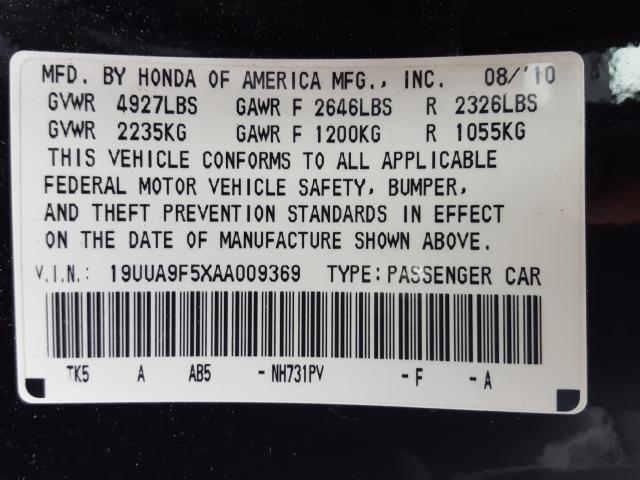 Photo 9 VIN: 19UUA9F5XAA009369 - ACURA TL 