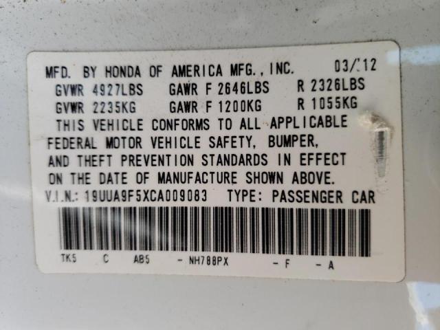 Photo 12 VIN: 19UUA9F5XCA009083 - ACURA TL 