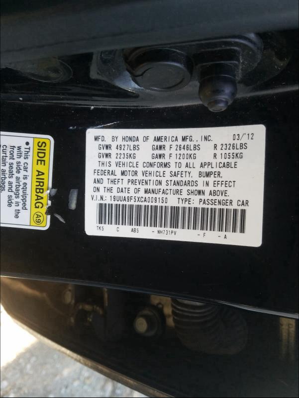 Photo 9 VIN: 19UUA9F5XCA009150 - ACURA TL 