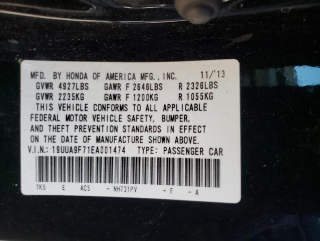 Photo 9 VIN: 19UUA9F71EA001474 - ACURA TL ADVANCE 