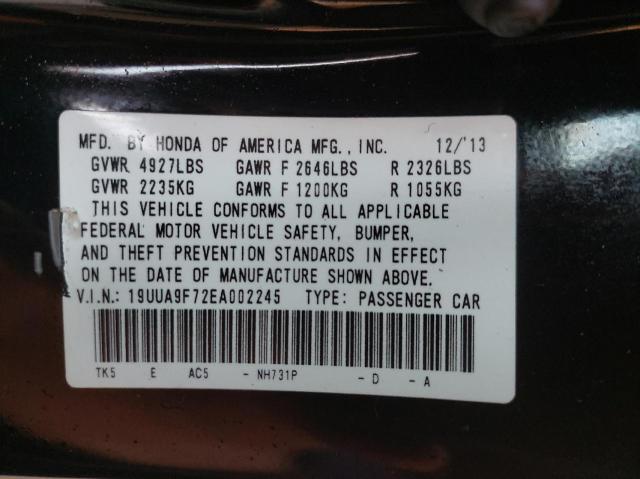 Photo 9 VIN: 19UUA9F72EA002245 - ACURA TL ADVANCE 