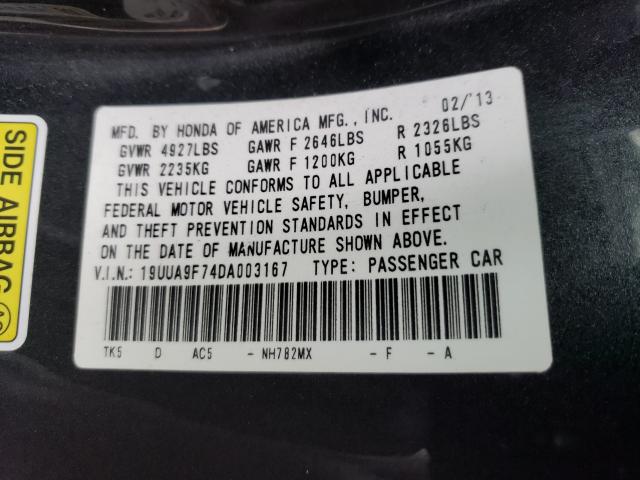 Photo 9 VIN: 19UUA9F74DA003167 - ACURA TL ADVANCE 