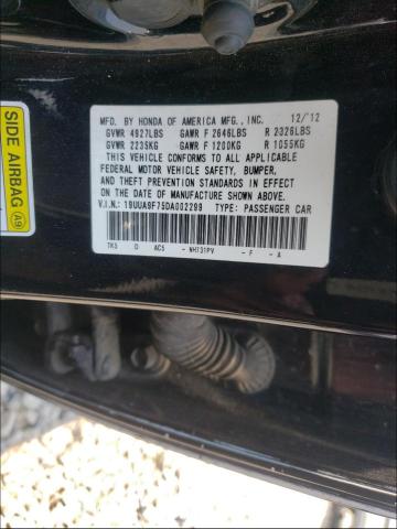 Photo 9 VIN: 19UUA9F75DA002299 - ACURA TL 