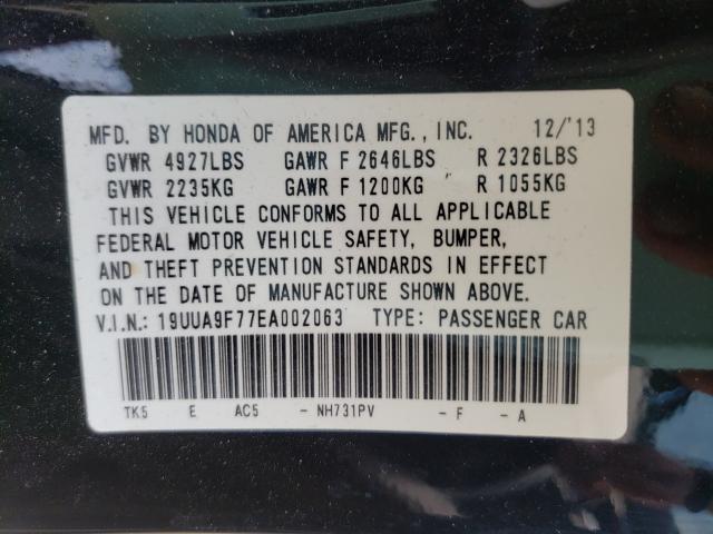 Photo 9 VIN: 19UUA9F77EA002063 - ACURA TL ADVANCE 