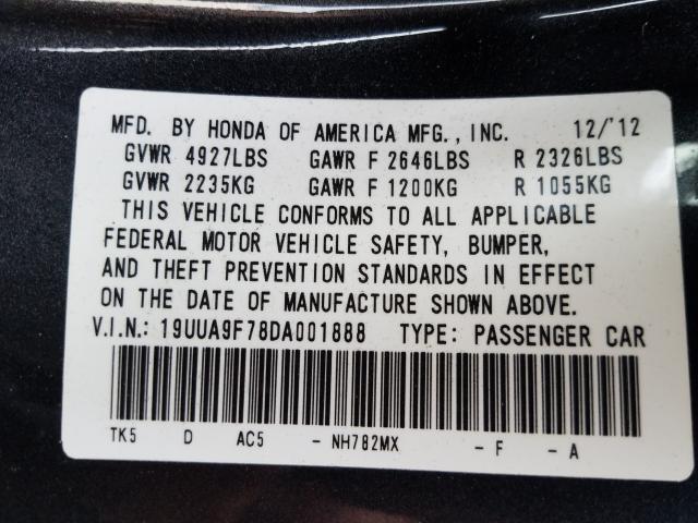 Photo 9 VIN: 19UUA9F78DA001888 - ACURA TL ADVANCE 