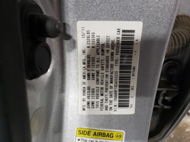 Photo 11 VIN: 19UUA9F7XCA005035 - ACURA TL 