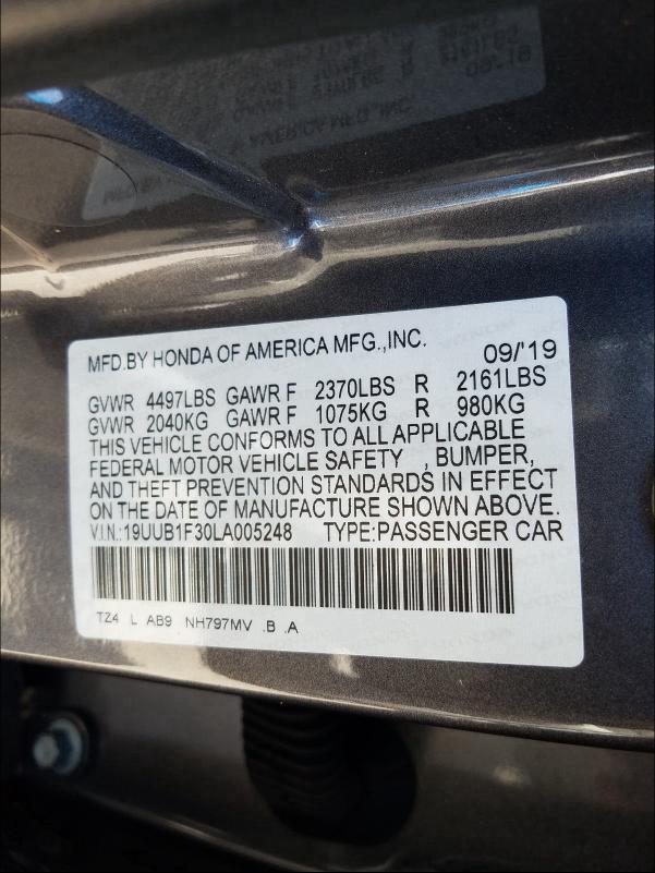 Photo 9 VIN: 19UUB1F30LA005248 - ACURA TLX 