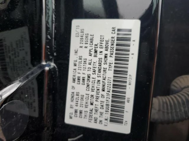 Photo 12 VIN: 19UUB1F31FA020071 - ACURA TLX 