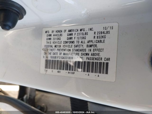 Photo 8 VIN: 19UUB1F31GA001828 - ACURA TLX 