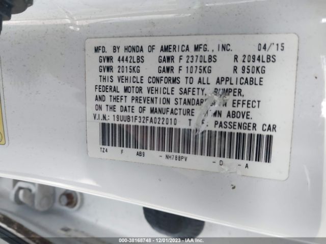 Photo 8 VIN: 19UUB1F32FA022010 - ACURA TLX 