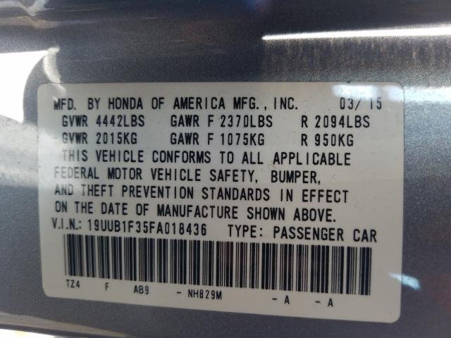 Photo 9 VIN: 19UUB1F35FA018436 - ACURA TLX 