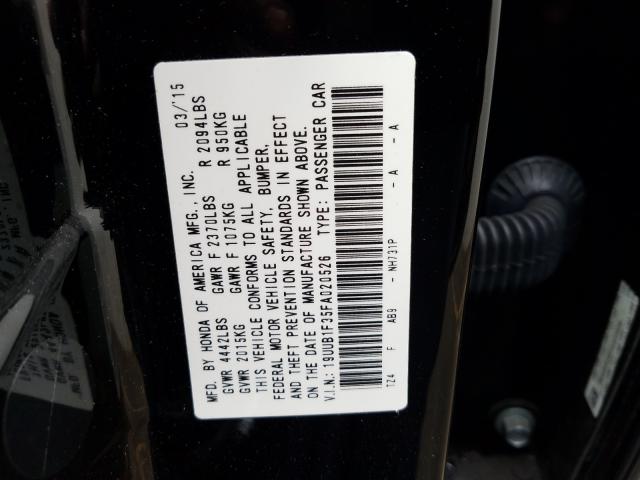 Photo 9 VIN: 19UUB1F35FA020526 - ACURA TLX 