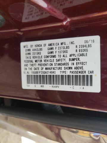 Photo 9 VIN: 19UUB1F35GA014940 - ACURA TLX 