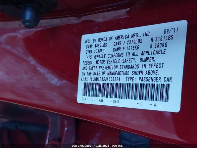 Photo 8 VIN: 19UUB1F35JA008224 - ACURA TLX 