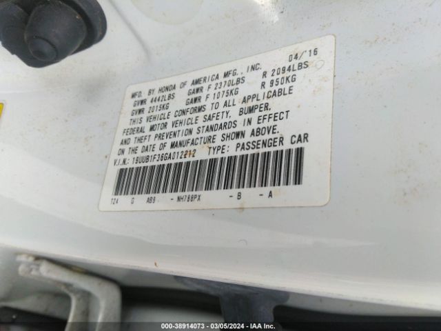 Photo 8 VIN: 19UUB1F36GA012212 - ACURA TLX 